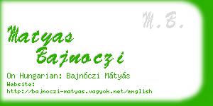 matyas bajnoczi business card